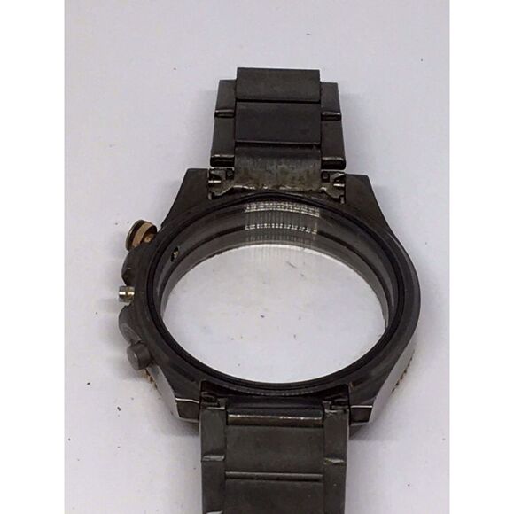 Authentic Fossil Watch Bracelet Case Links Parts Band 20mm Dark Grey A551 - Picture 6 of 8